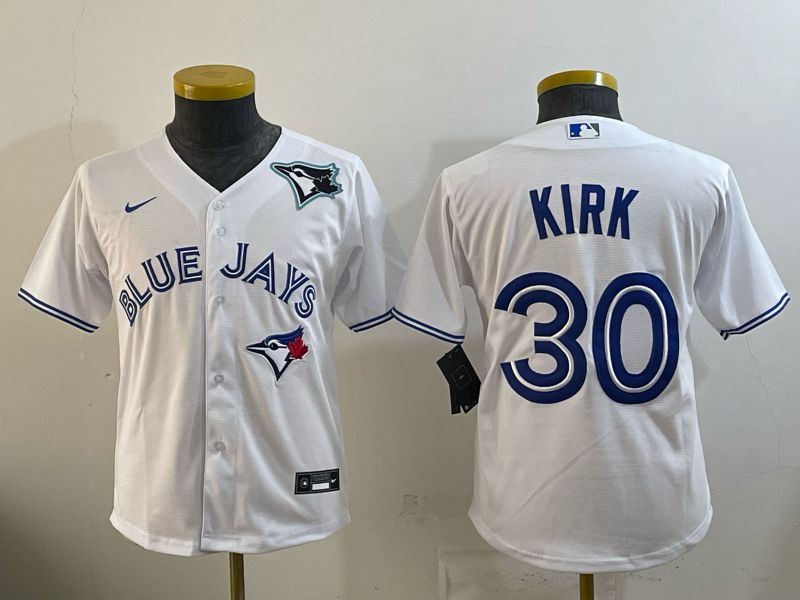 Youth 2025 Nike Toronto Blue Jays #30 Kirk White Game MLB Jersey 04